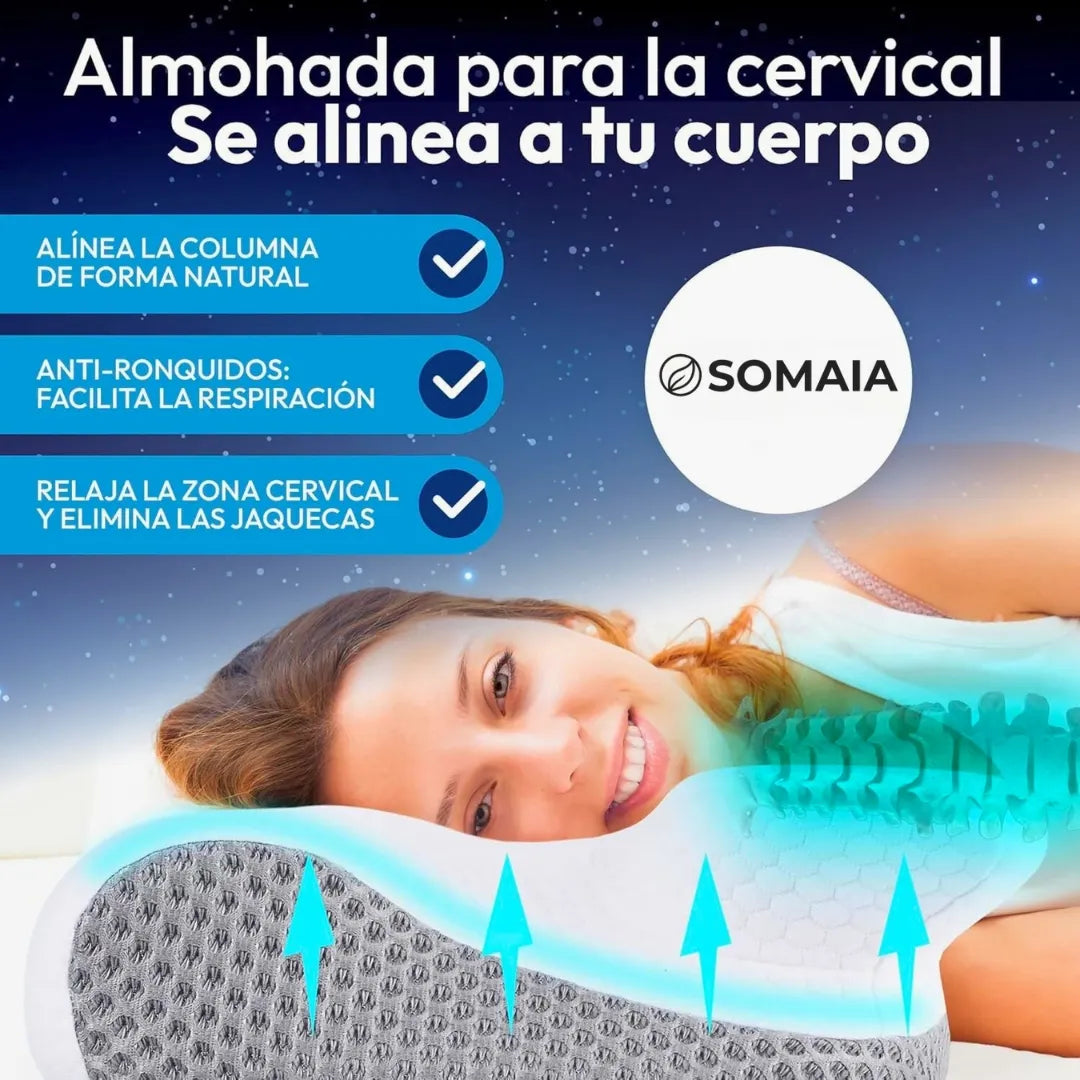 SomaiaSleep™ Almohada Cervical + Funda Gratis