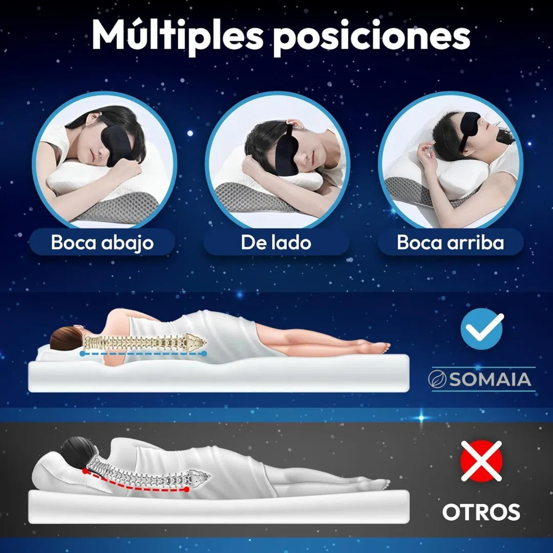 SomaiaSleep™ Almohada Cervical + Funda Gratis