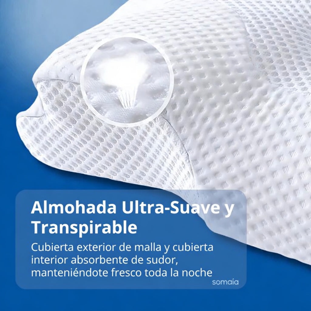 Almohada Cervical Anti Ronquidos + Funda Almohada Regalo Gratis