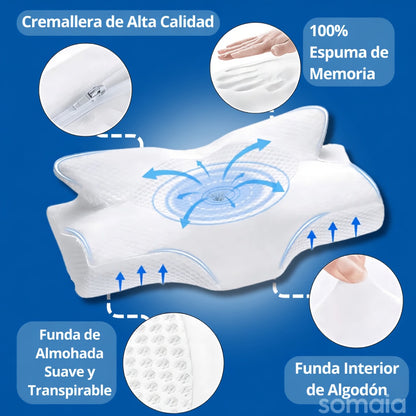 Almohada Cervical Anti Ronquidos + Funda Almohada Regalo Gratis