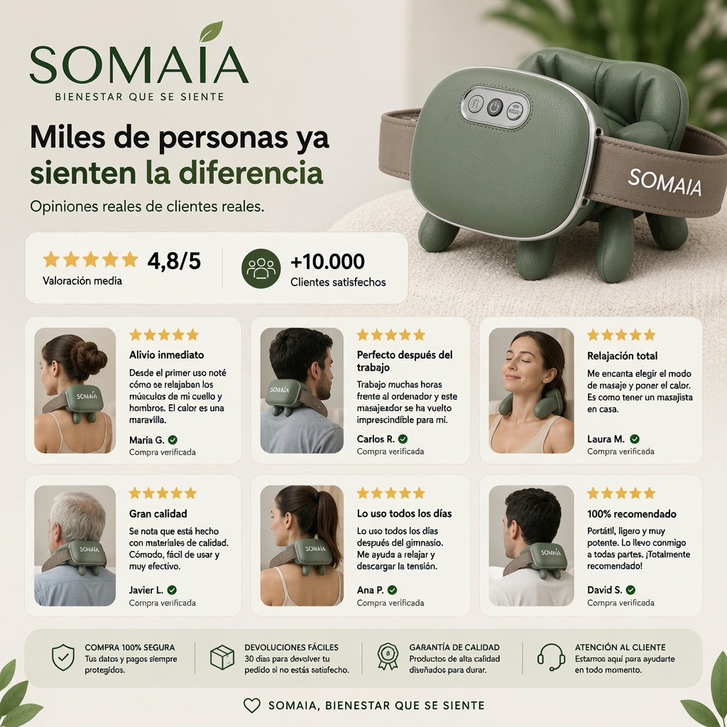 Somaia Masajeador de Cuello y Espalda 4D